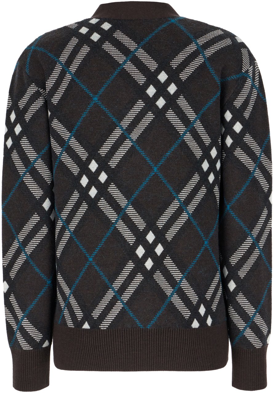 Burberry Burberry Embroidered stretch wool blend oversize cardigan Divers