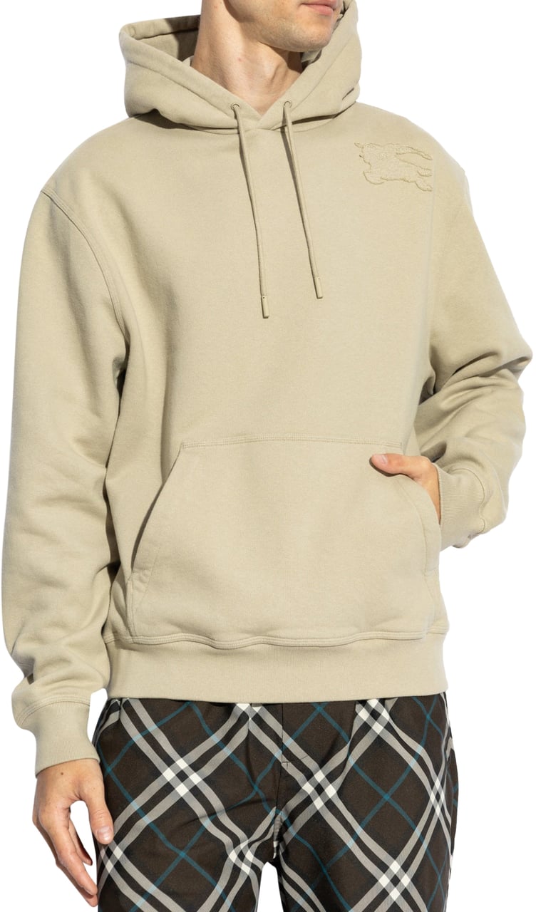 Burberry Burberry Cotton Hooded Sweatshirt Beige