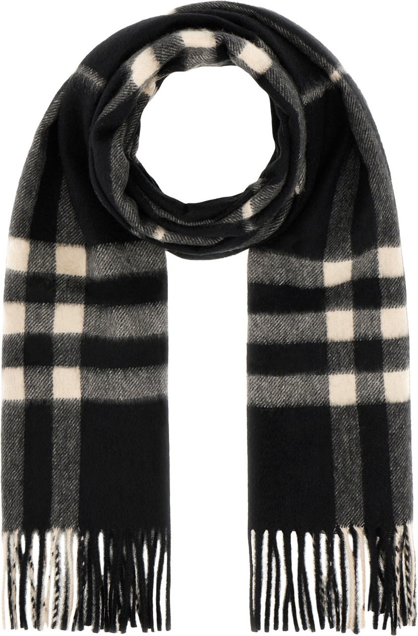 Burberry Embroidered cashmere reversible scarf Divers