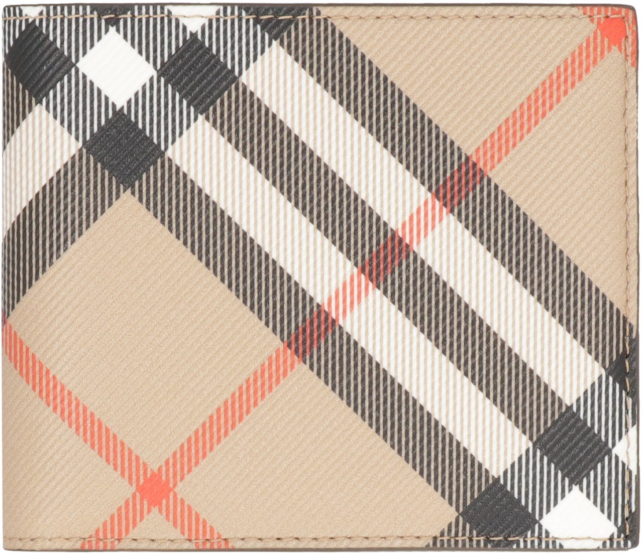 Burberry Check print wallet Neutraal