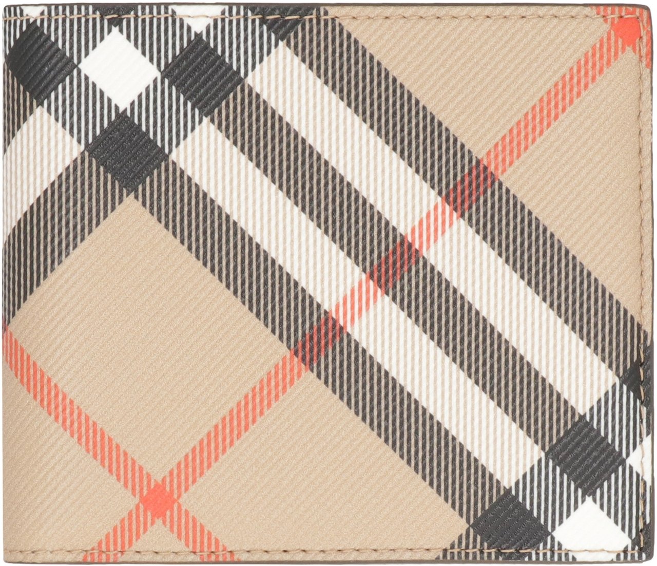 Burberry Check print wallet Neutraal