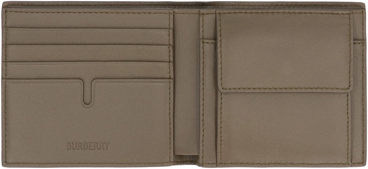 Burberry Check print wallet Neutraal