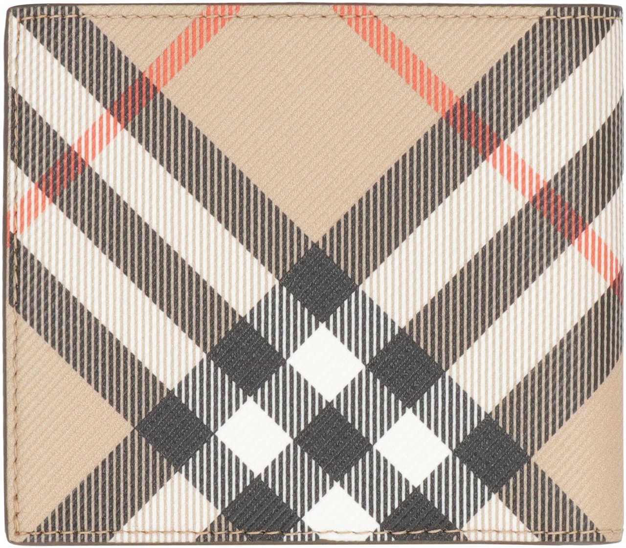 Burberry Check print wallet Neutraal