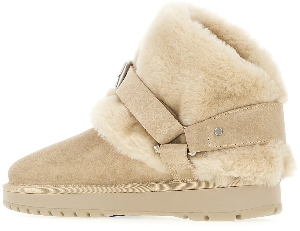 Burberry Burberry Sand suede Chubby ankle boots Beige