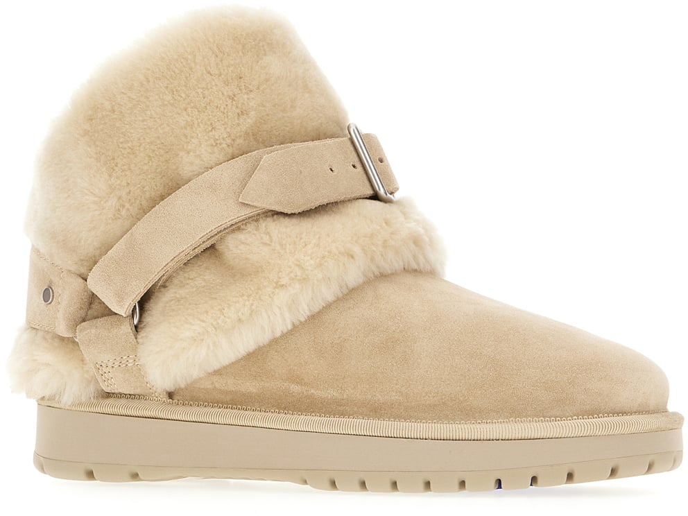 Burberry Burberry Sand suede Chubby ankle boots Beige