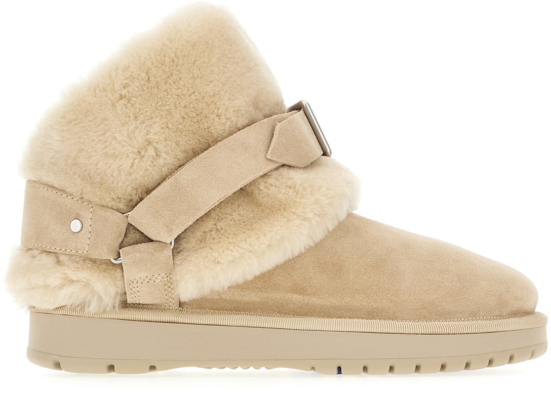 Burberry Burberry Sand suede Chubby ankle boots Beige
