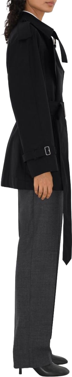 Burberry Coats Black Zwart