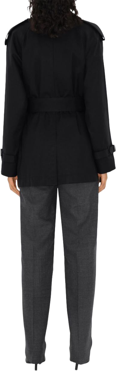 Burberry Coats Black Zwart