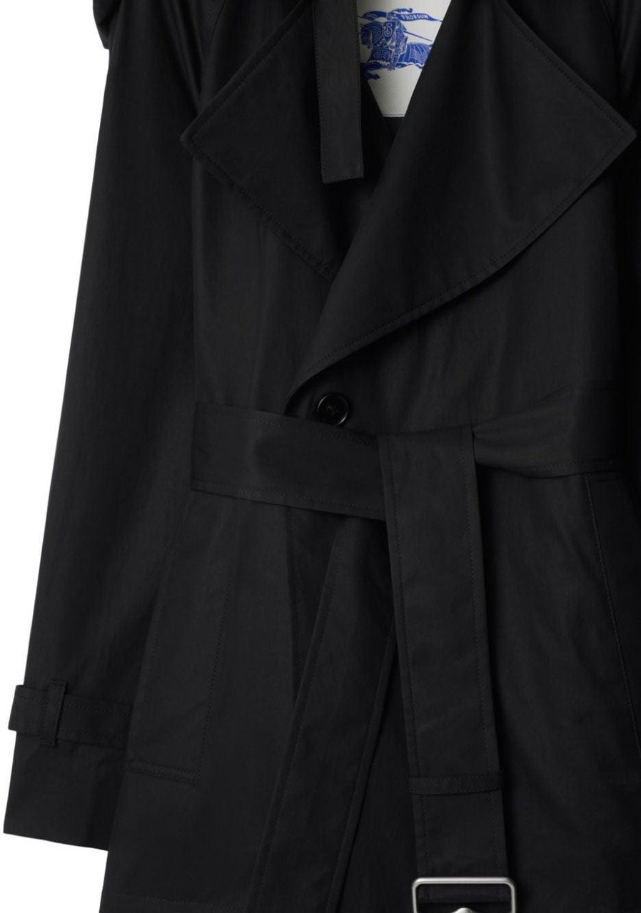 Burberry Coats Black Zwart