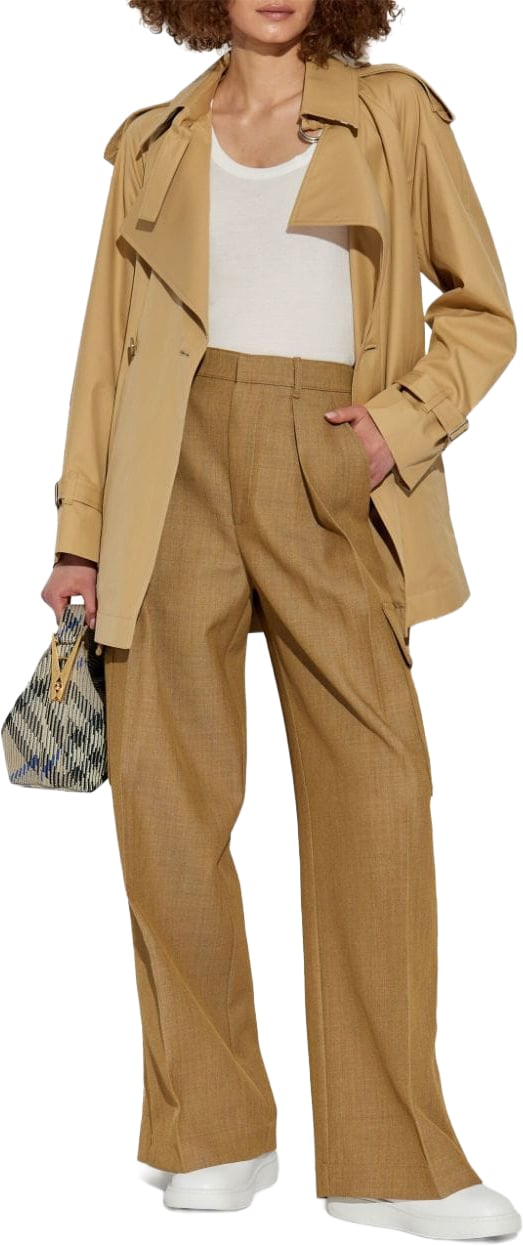 Burberry Coats Beige Beige
