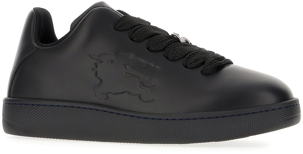 Burberry Burberry Black leather sneakers Zwart