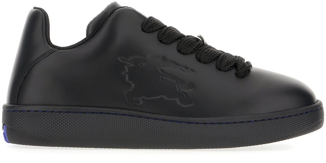 Burberry Burberry Black leather sneakers Zwart