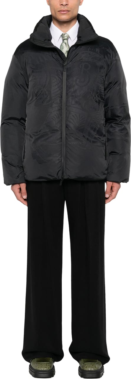 Burberry Mw Tec Equestrian Knight Puffer Jacket Zwart