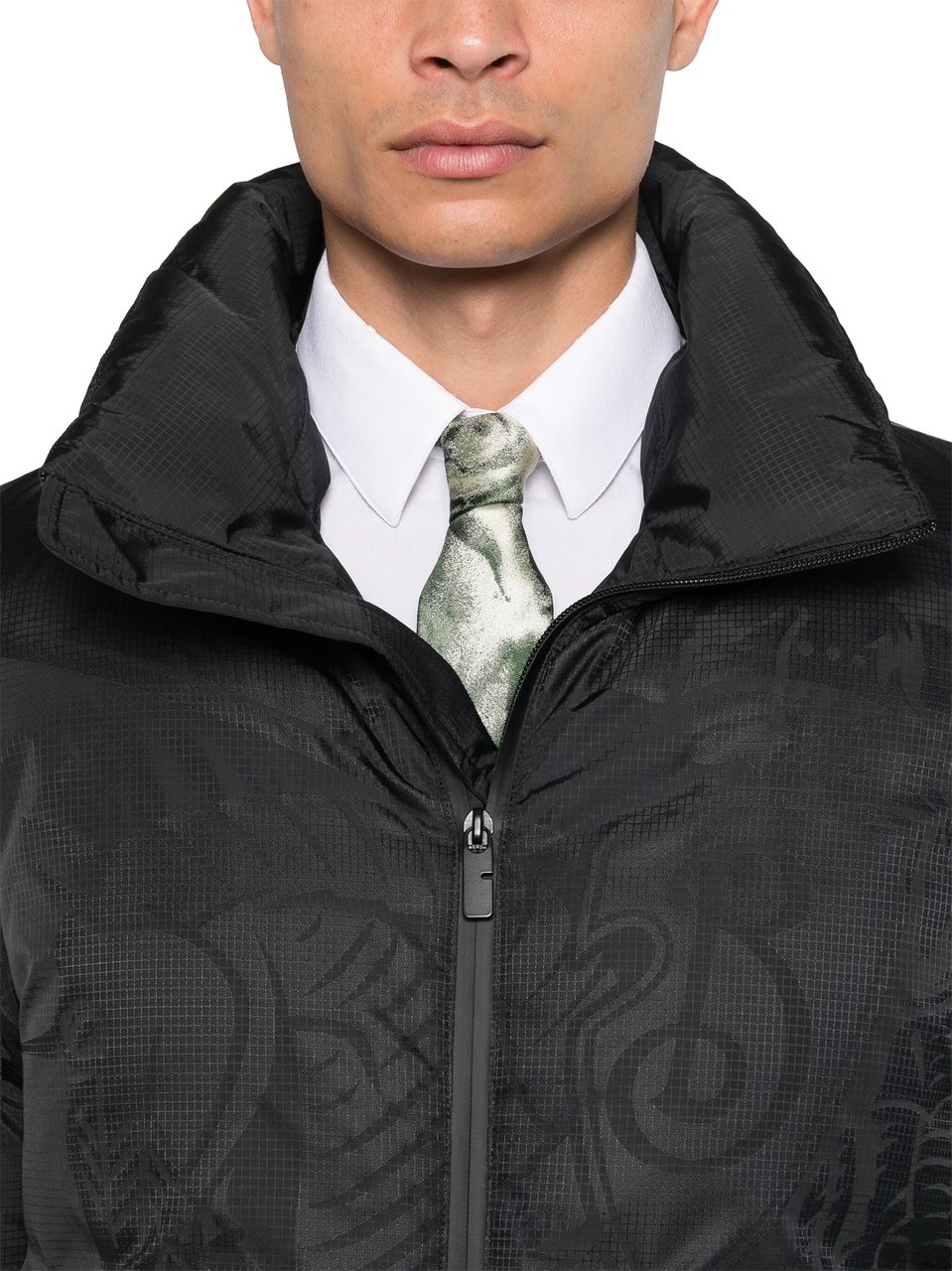 Burberry Mw Tec Equestrian Knight Puffer Jacket Zwart