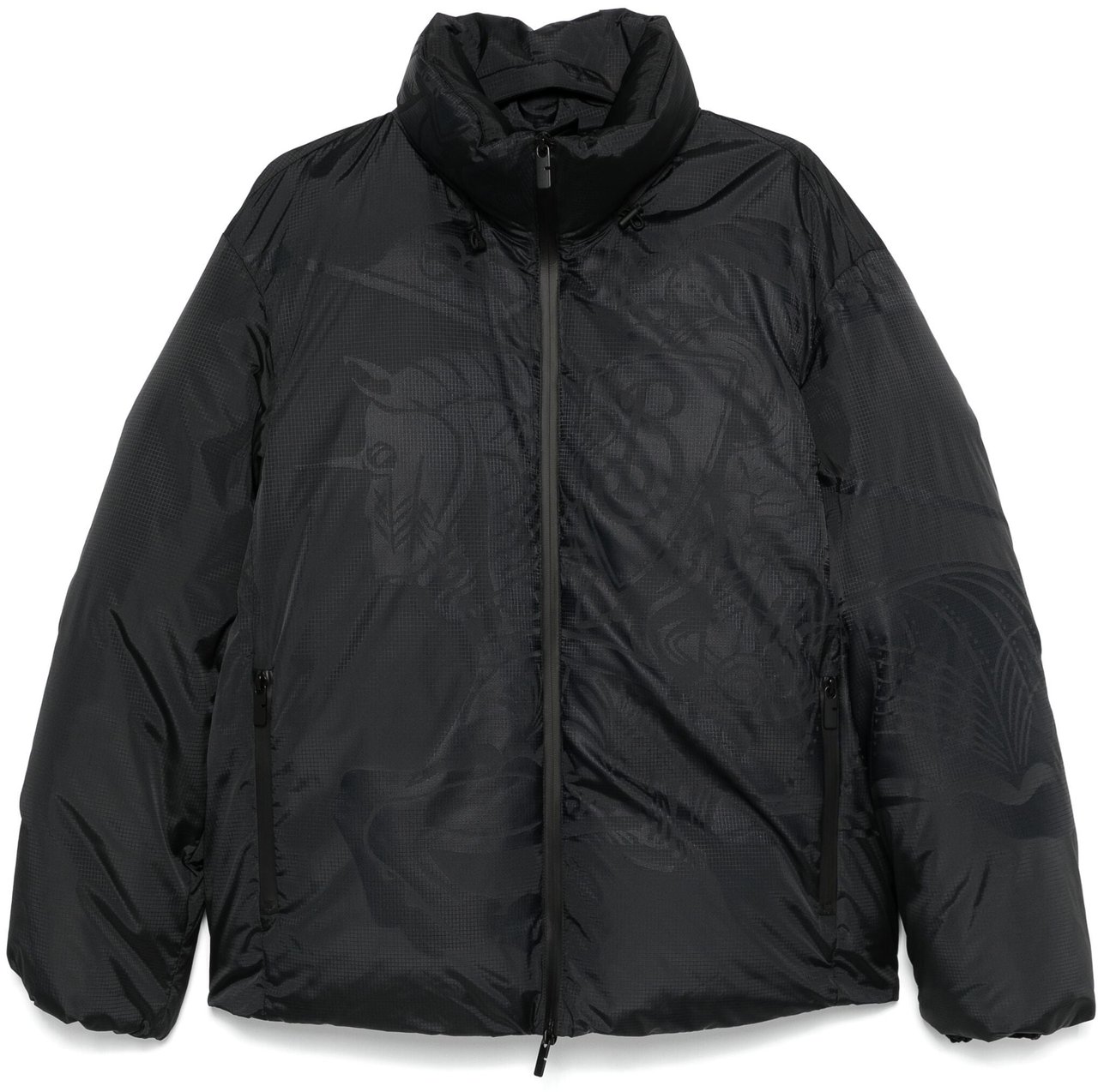 Burberry Mw Tec Equestrian Knight Puffer Jacket Zwart