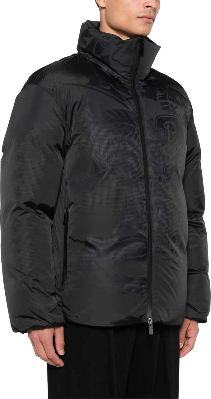 Burberry Mw Tec Equestrian Knight Puffer Jacket Zwart