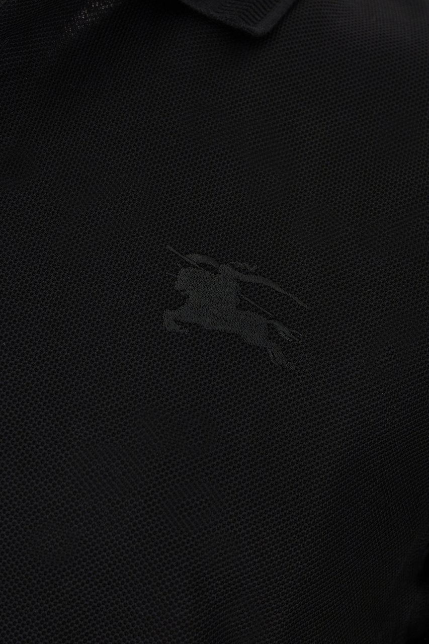 Burberry Burberry Black piquet polo shirt Zwart