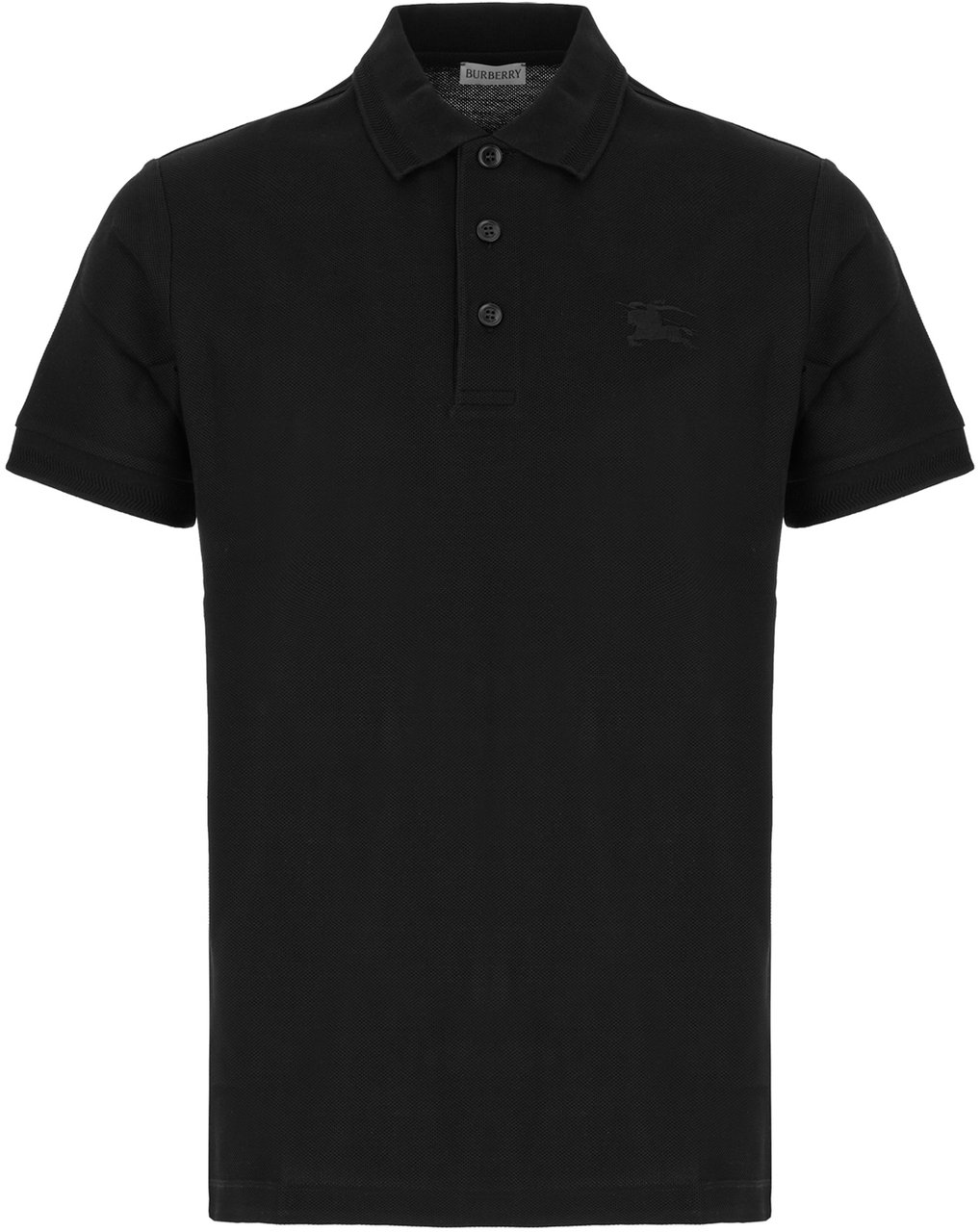 Burberry Burberry Black piquet polo shirt Zwart