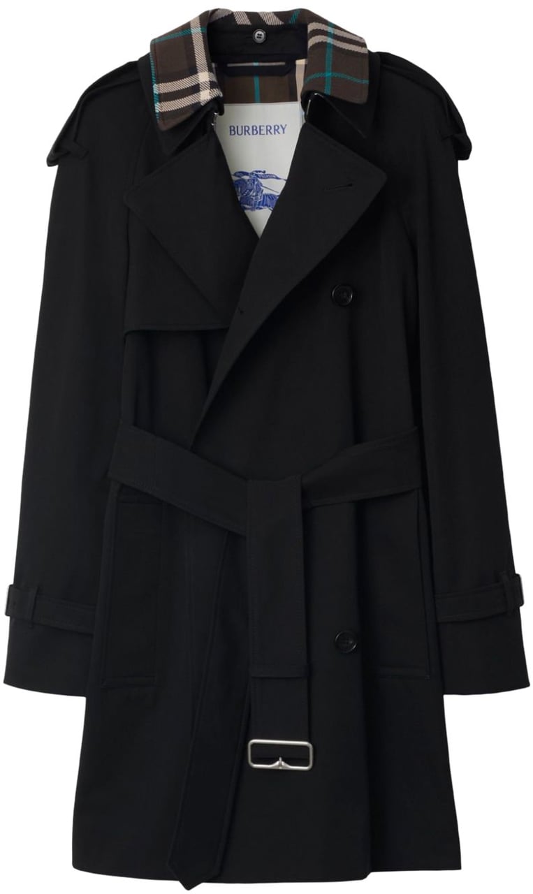 Burberry Coats Black Zwart