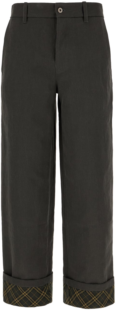 Burberry Burberry Dark grey cotton pants Grijs