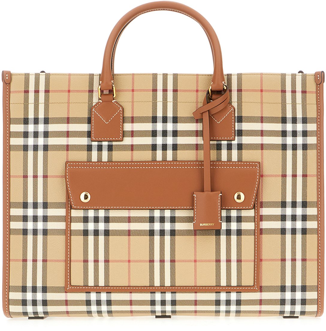 Burberry Burberry Printed cotton medium Freya shopping bag Divers