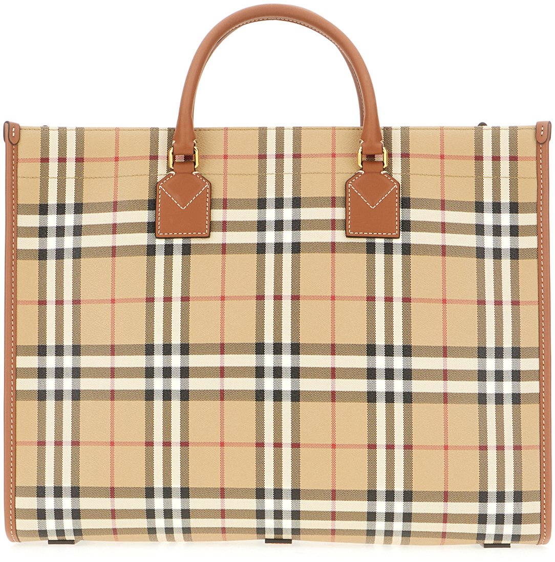 Burberry Burberry Printed cotton medium Freya shopping bag Divers