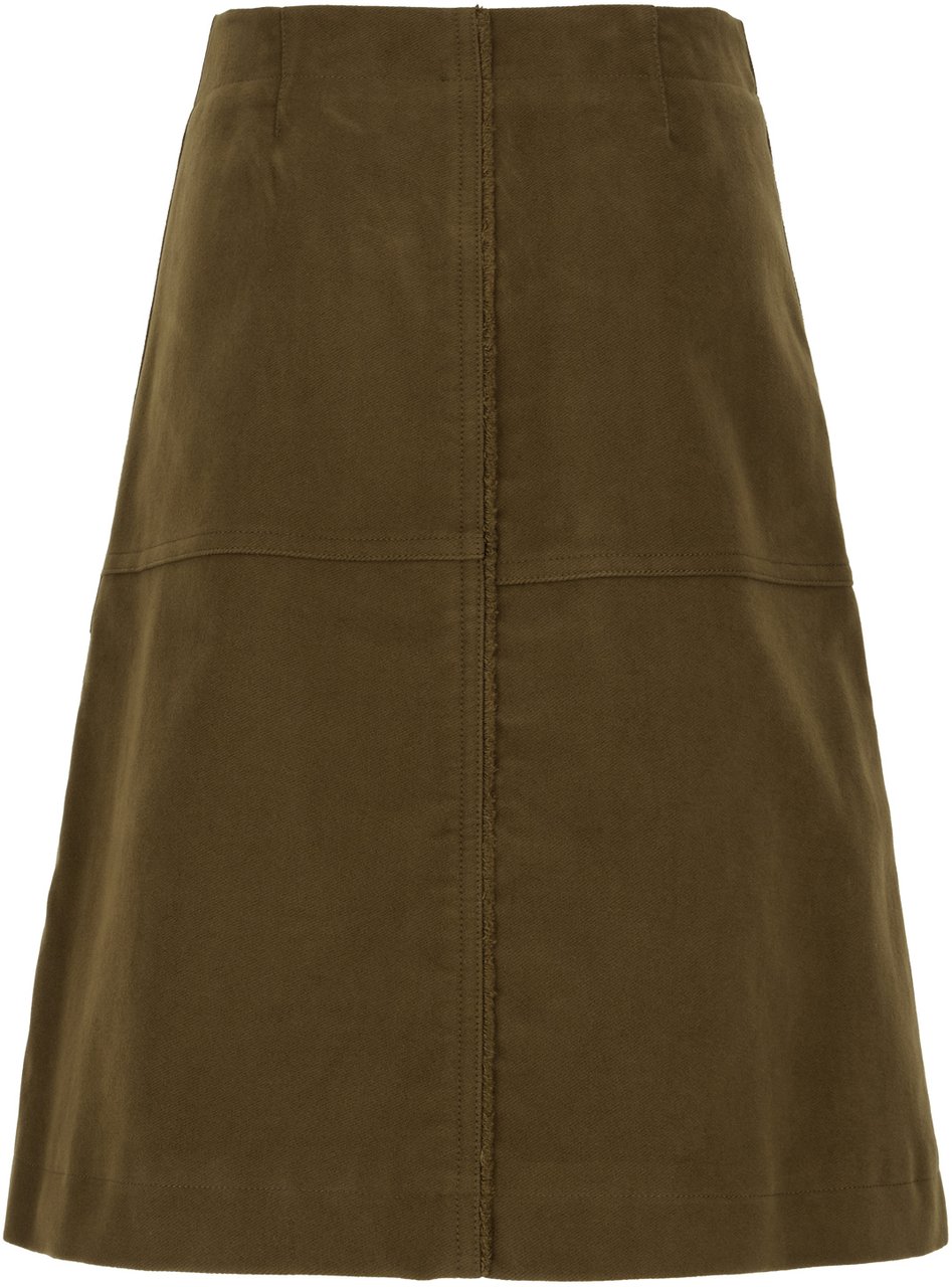 Burberry Burberry Military green cotton skirt Groen