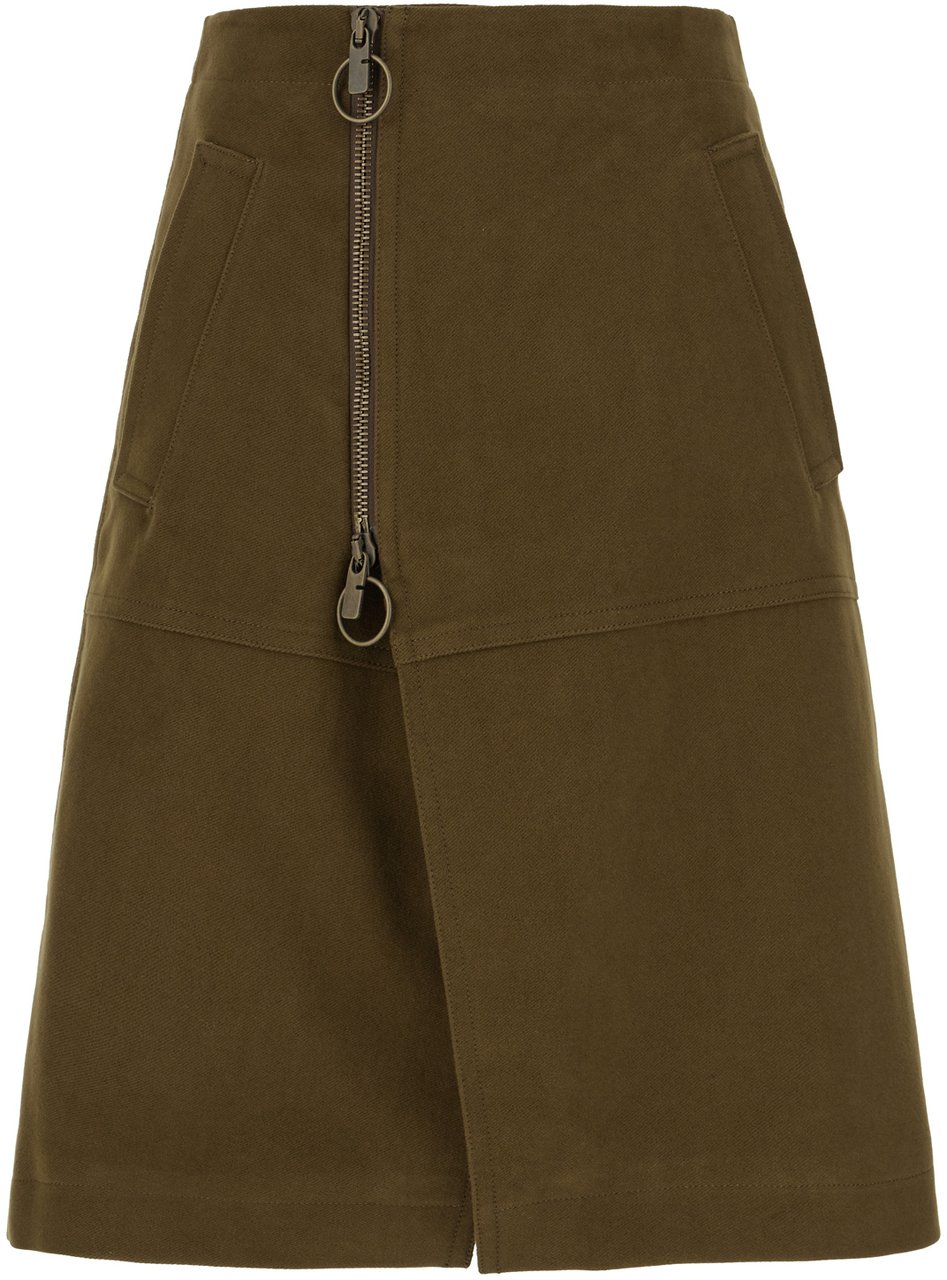 Burberry Burberry Military green cotton skirt Groen
