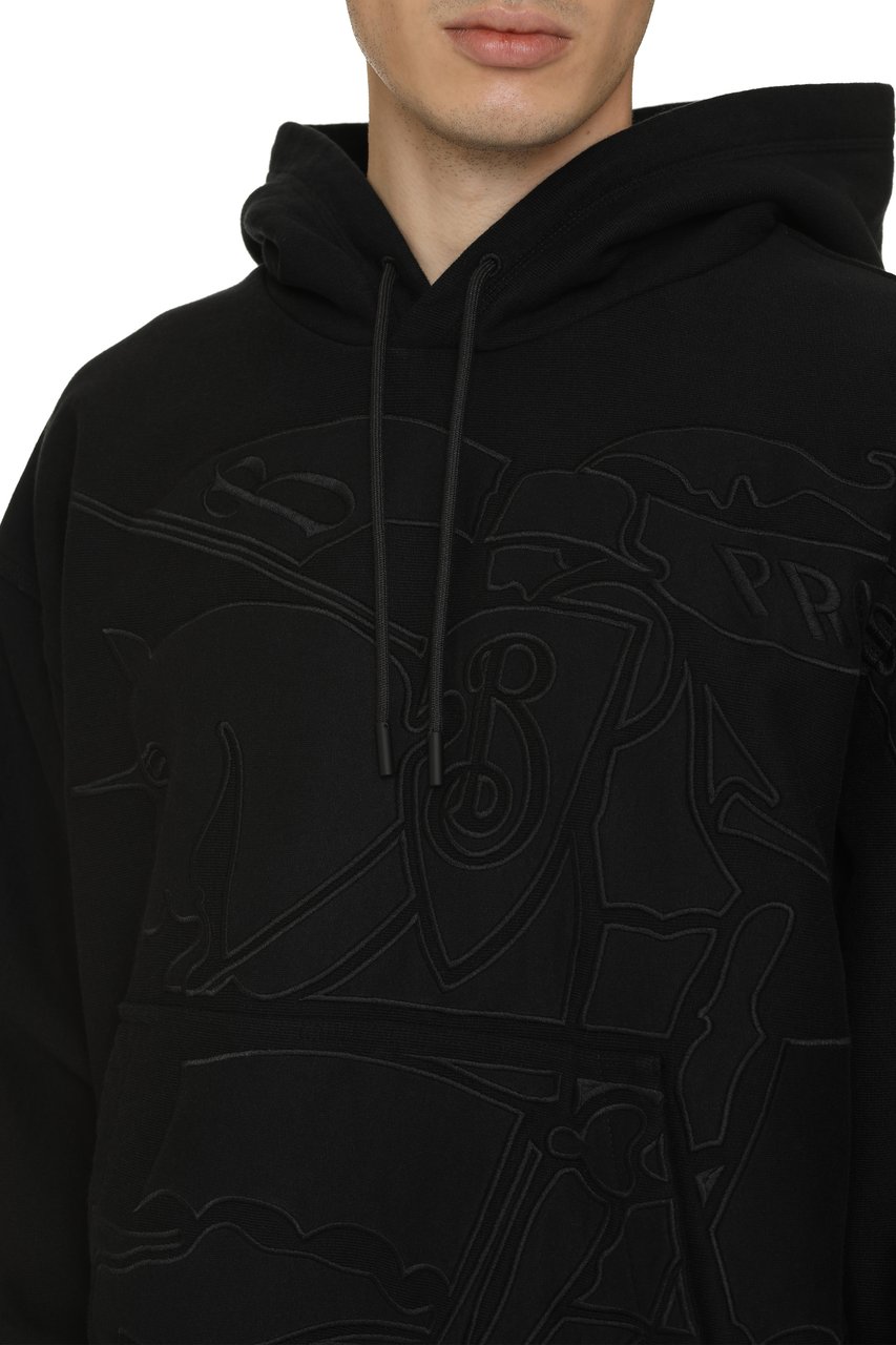 Burberry Cotton hoodie Zwart