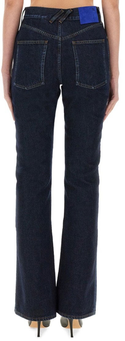 Burberry High-Waisted Straight Jeans Blauw