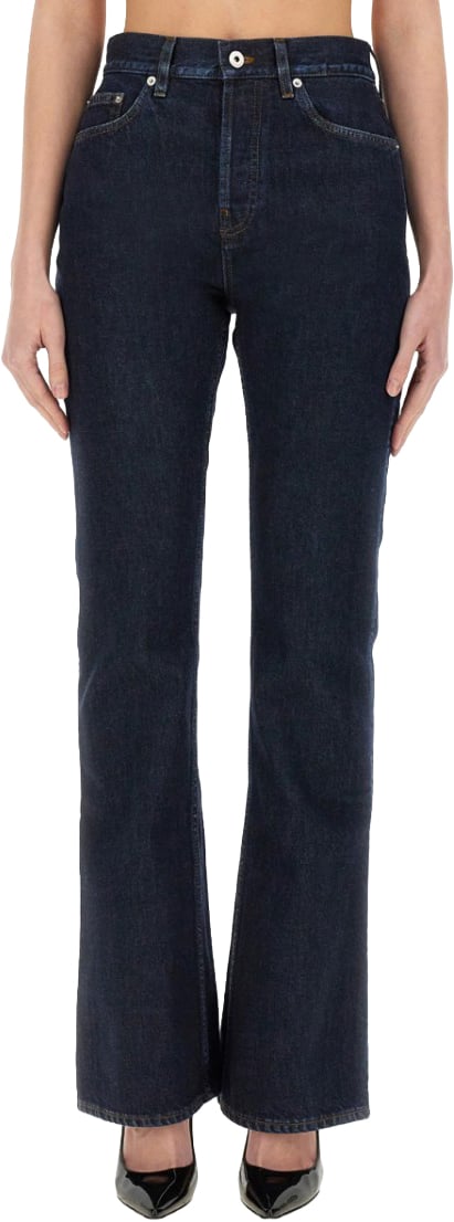 Burberry High-Waisted Straight Jeans Blauw