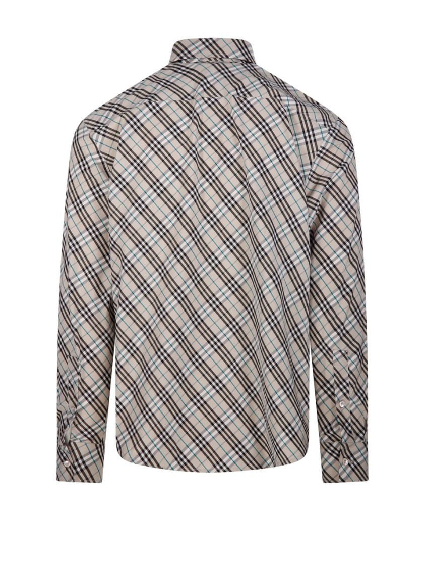 Burberry Tailored Neutrals Plaid Shirt Grijs