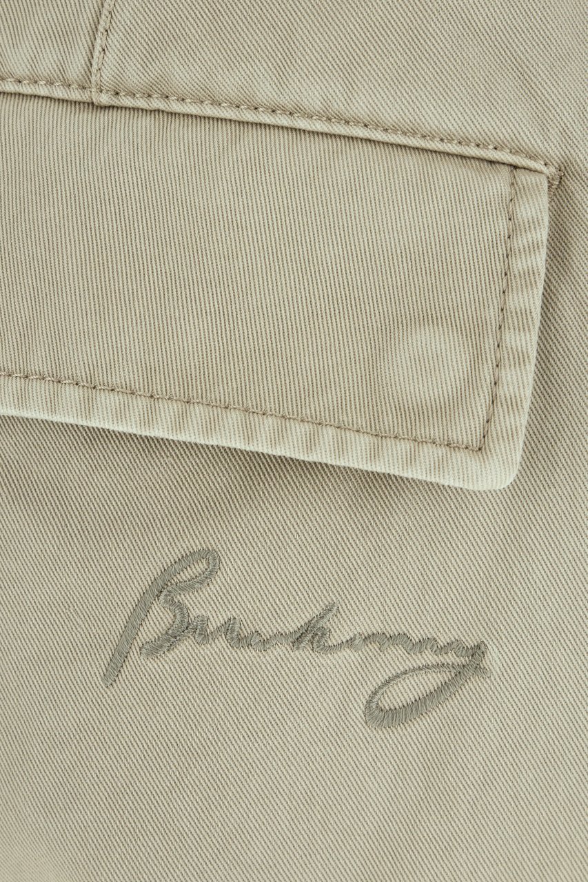 Burberry Burberry Sage green cotton pants Groen
