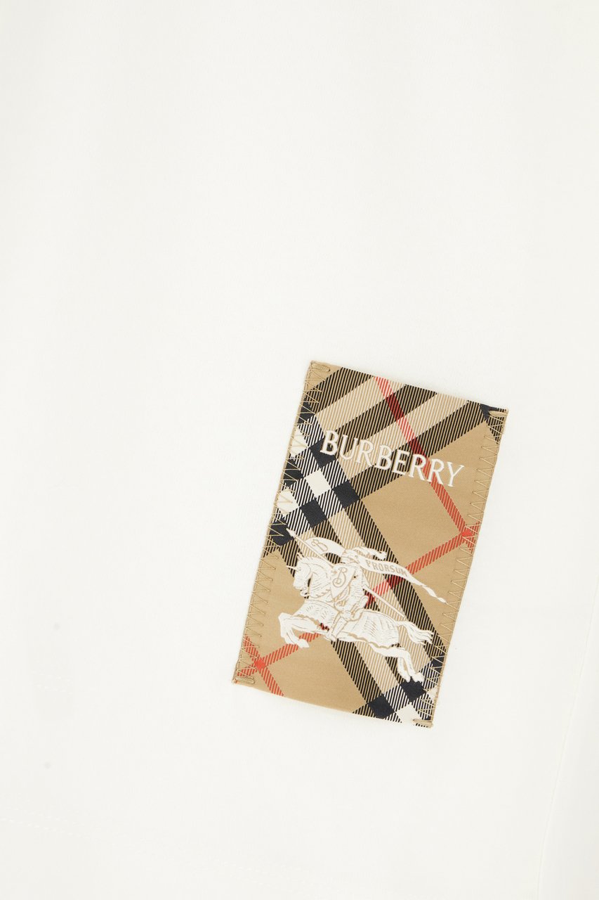 Burberry Burberry Ivory cotton t-shirt Neutraal