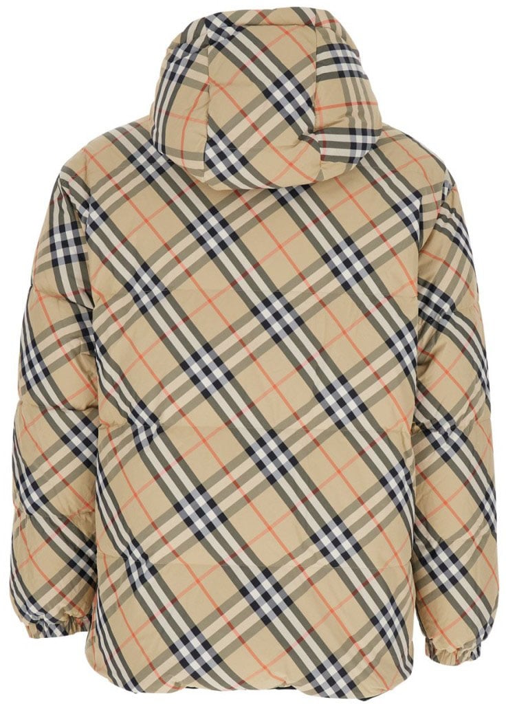Burberry Quilted Check Pattern Jacket Neutraal