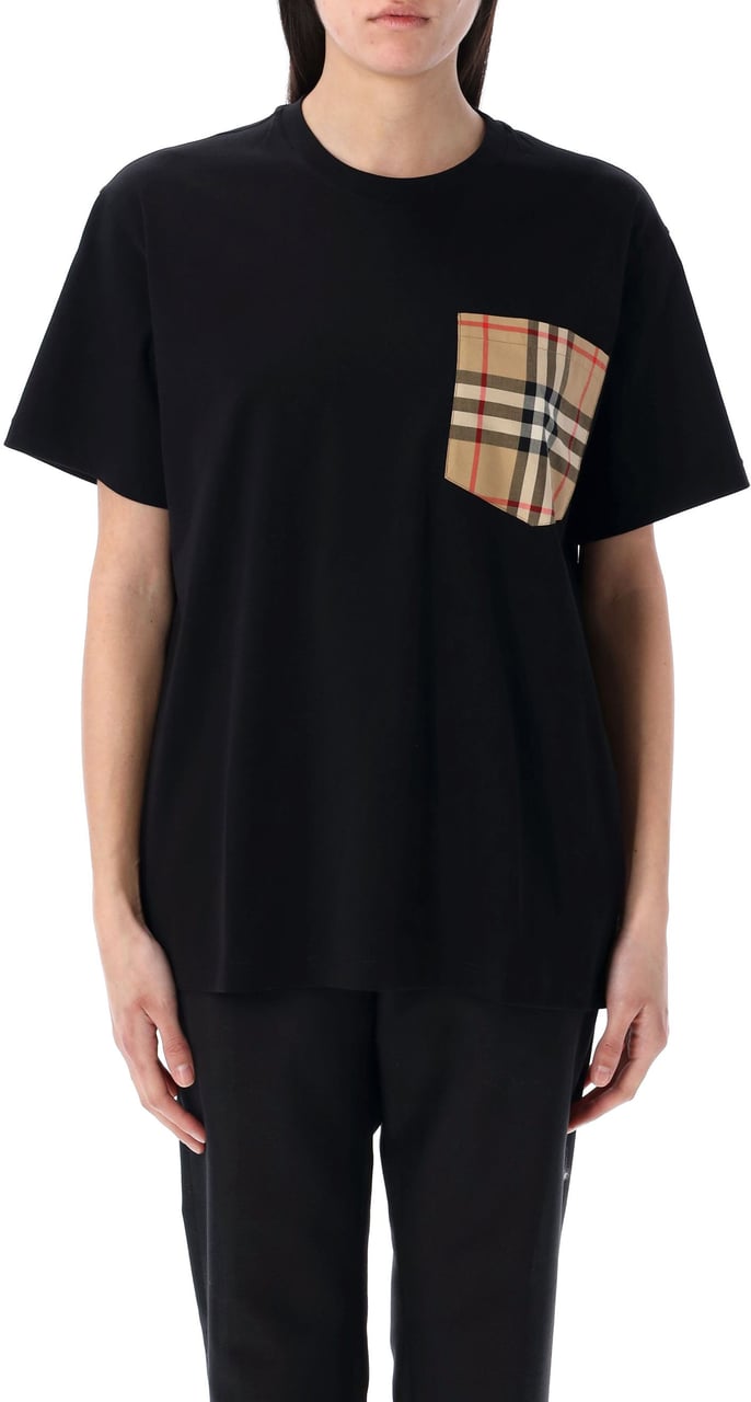 Burberry Carrick Chk Pkt A Nero Zwart