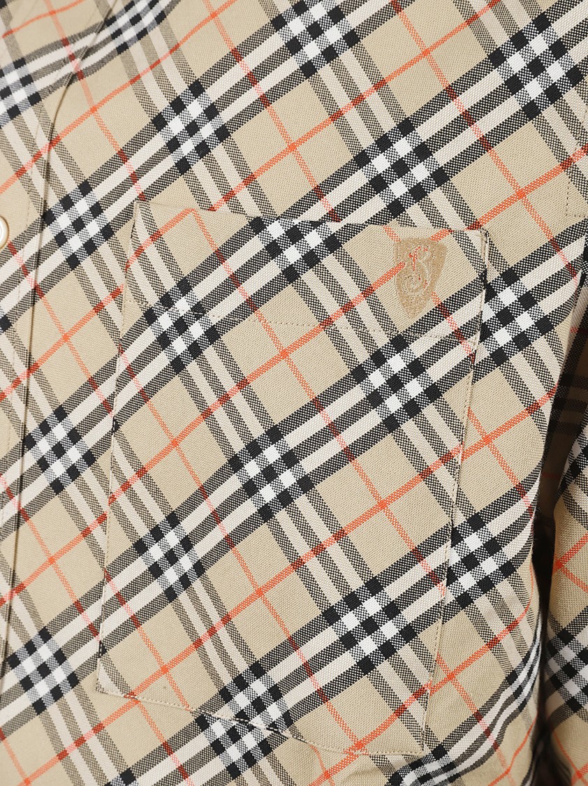 Burberry Plaid Button-Down Shirt With Tailored Fit Neutraal