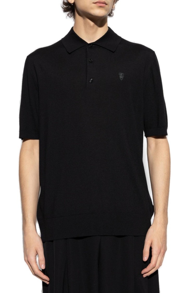 Burberry Classic Black Polo Shirt Zwart
