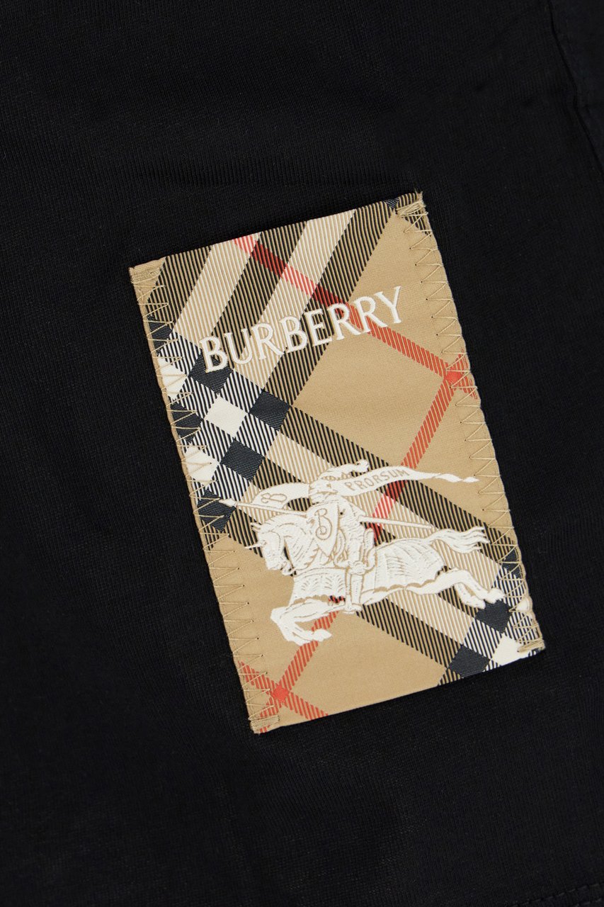 Burberry Burberry Black cotton t-shirt Zwart