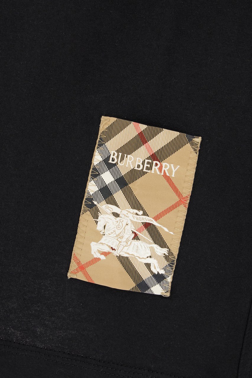 Burberry Burberry Black cotton t-shirt Zwart