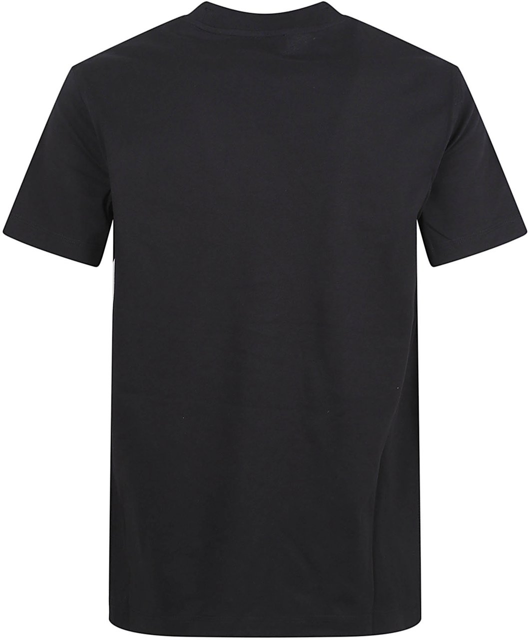 Burberry Cotton T-shirt with Ribbed Neckline Zwart