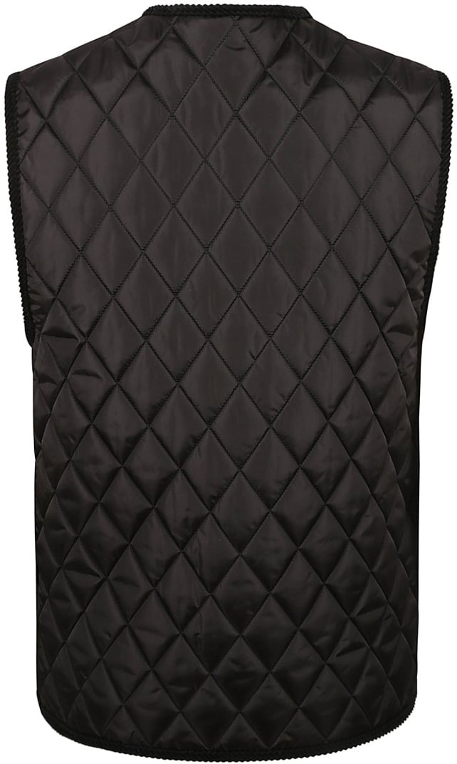 Burberry Sleeveless Black Quilted Coat Zwart