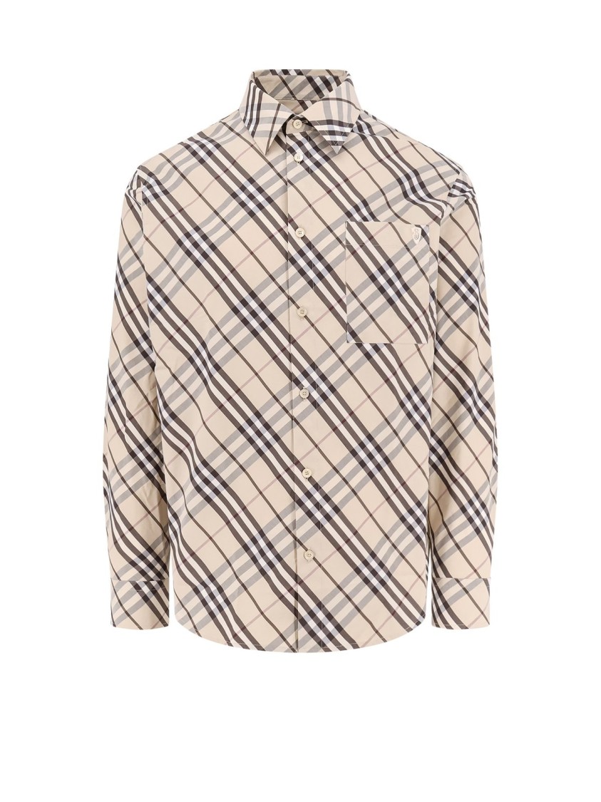 Burberry Classic Plaid Button-Down Shirt Neutraal
