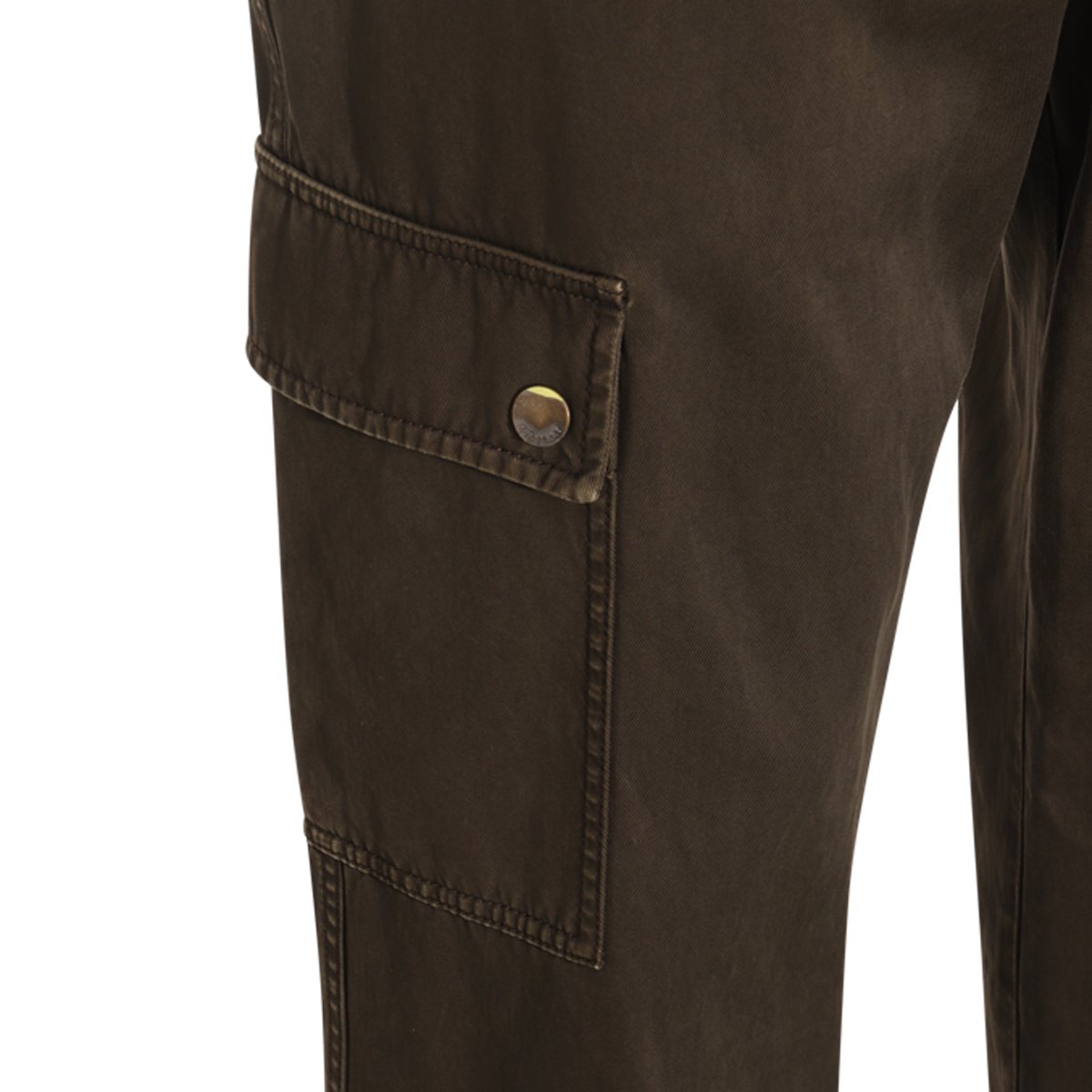 Burberry Brown Cotton Pants With Multipocket Design And Structured Silhouette Zwart