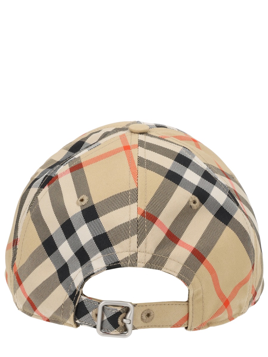 Burberry Check Polyester Adjustable Baseball Hat Neutraal