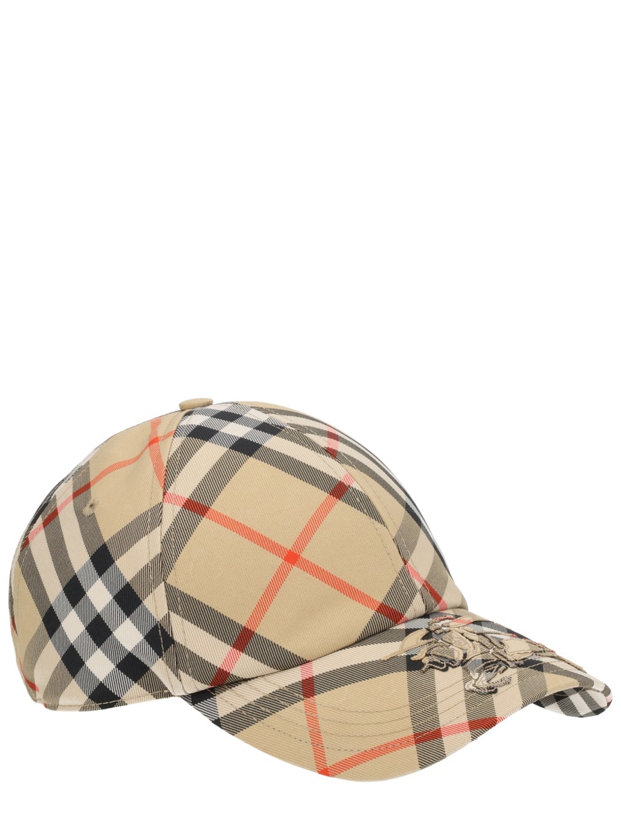 Burberry Check Polyester Adjustable Baseball Hat Neutraal