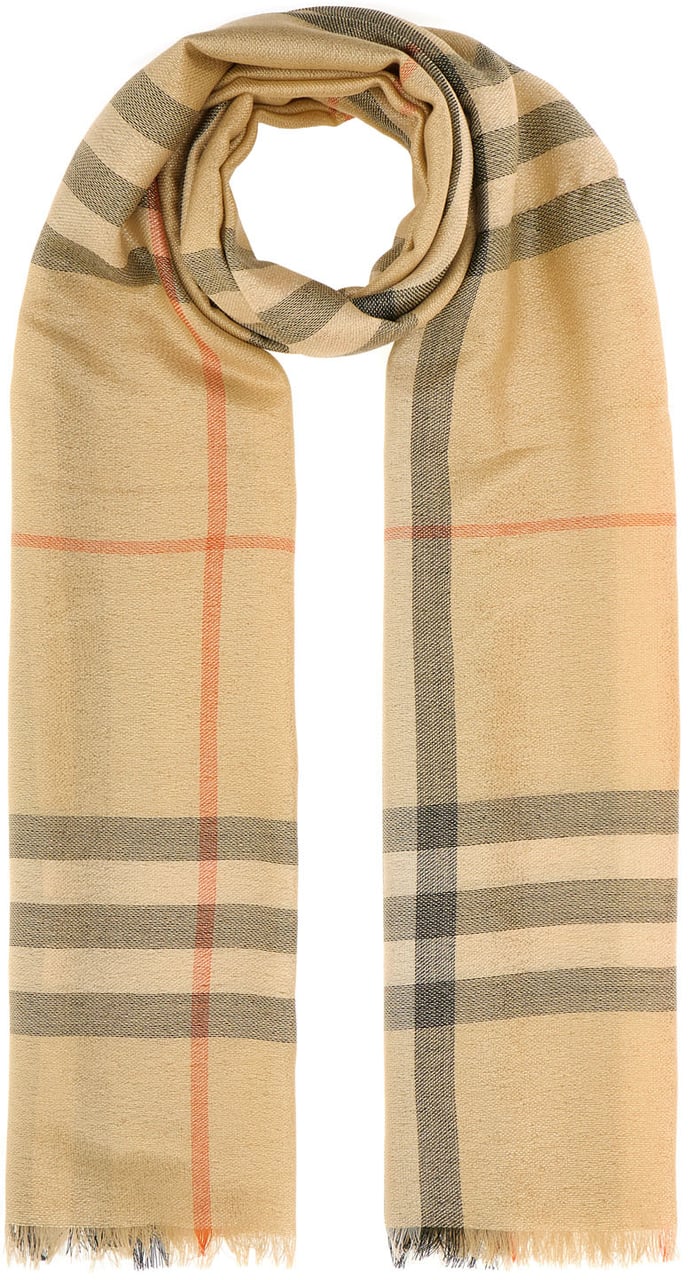 Burberry Burberry Embroidered wool blend scarf Divers