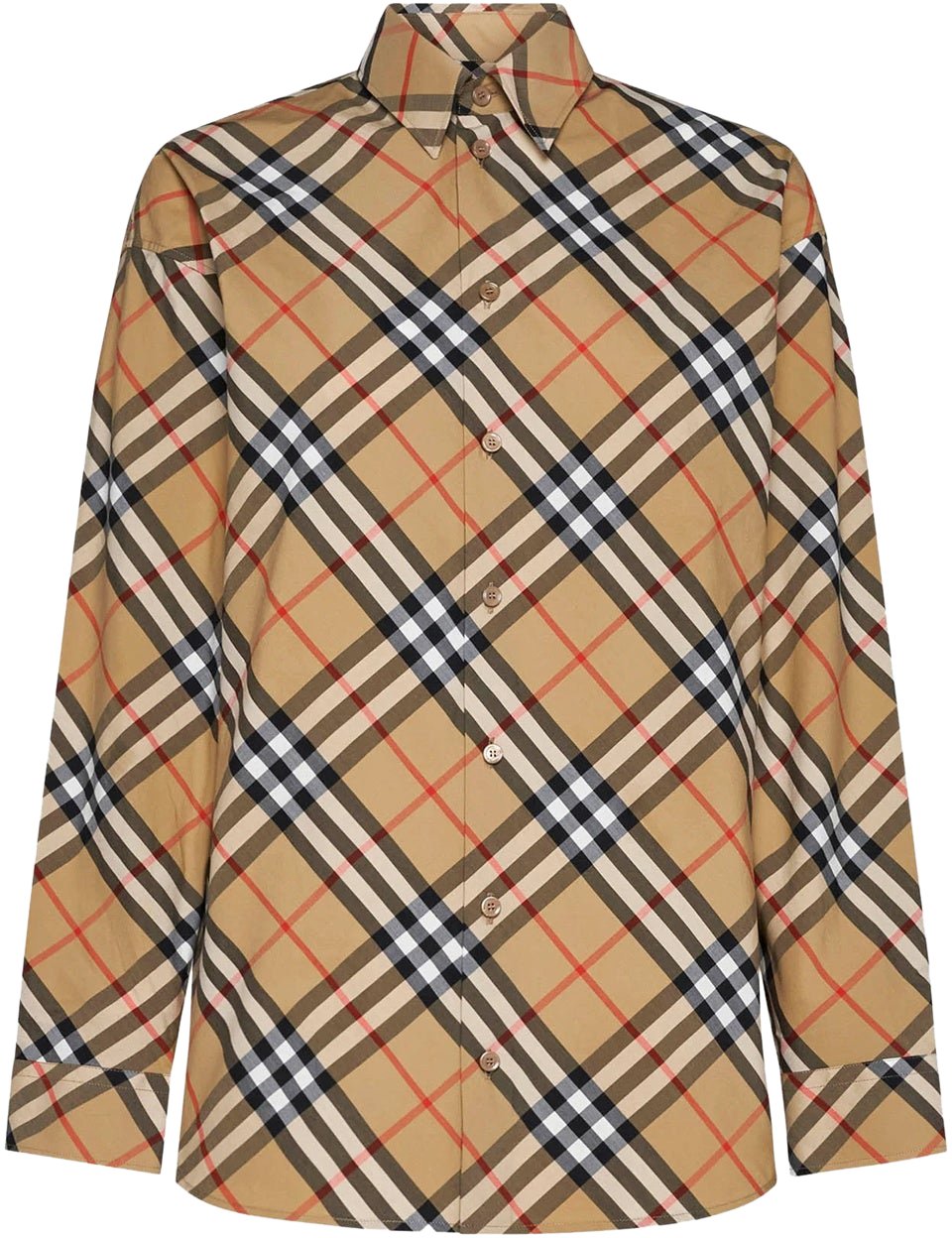 Burberry Burberry Check Cotton Shirt Bruin