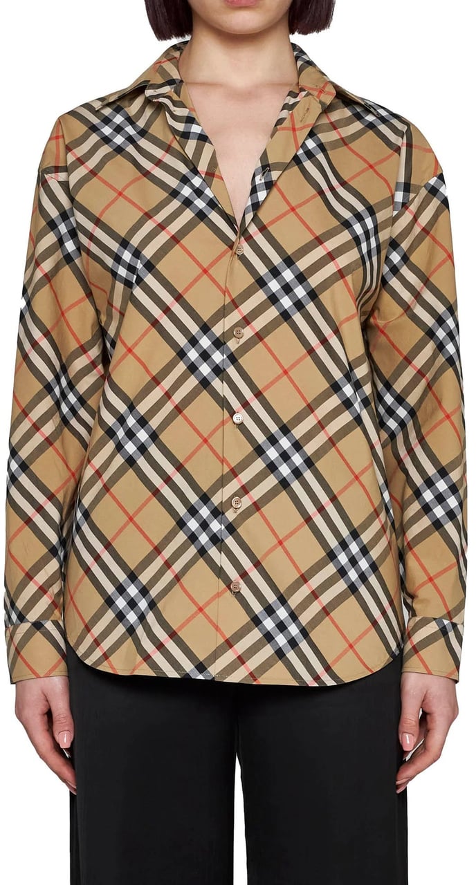 Burberry Burberry Check Cotton Shirt Bruin