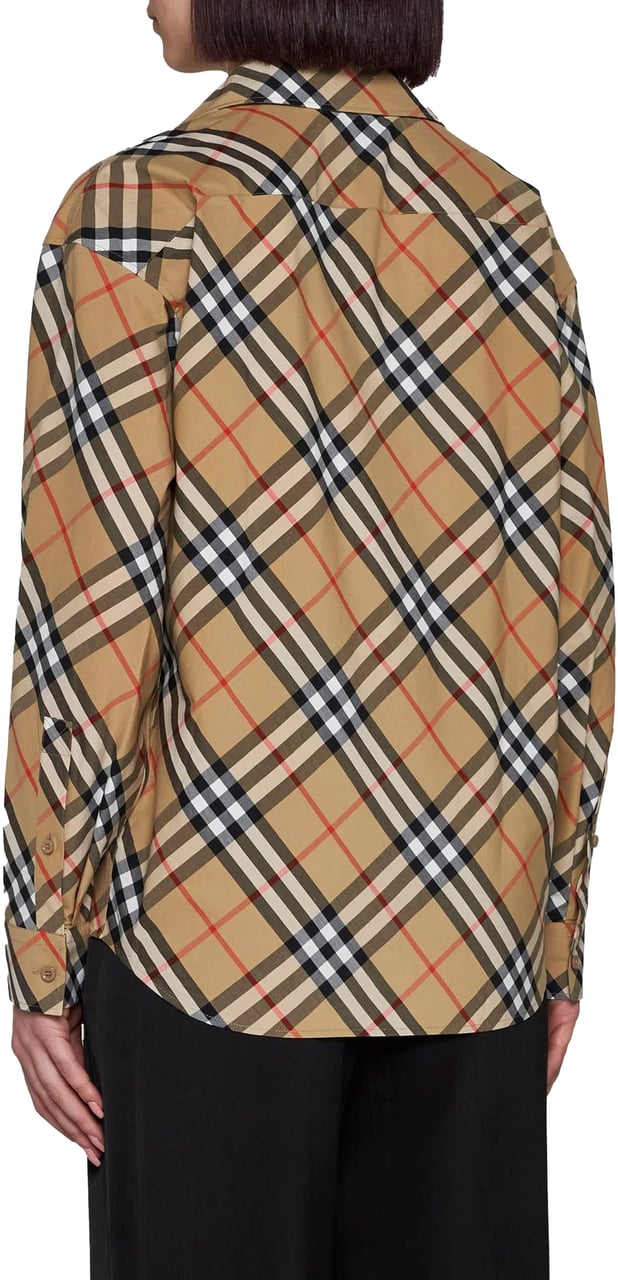 Burberry Burberry Check Cotton Shirt Bruin